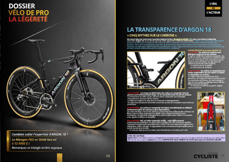 Le mythe du poids vélo 2026 argon 18