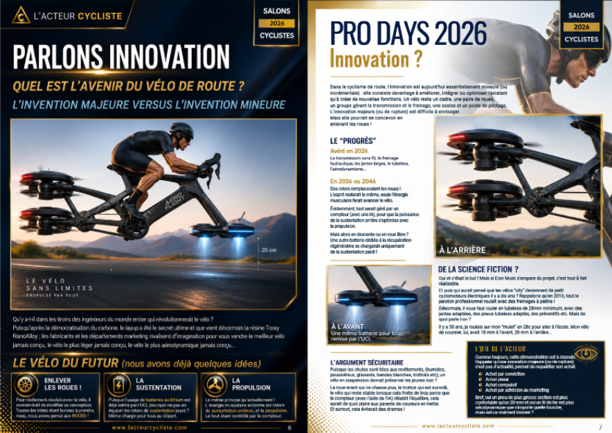 PRO DAYS 2026 INNOVATION VELO DU FUTUR 