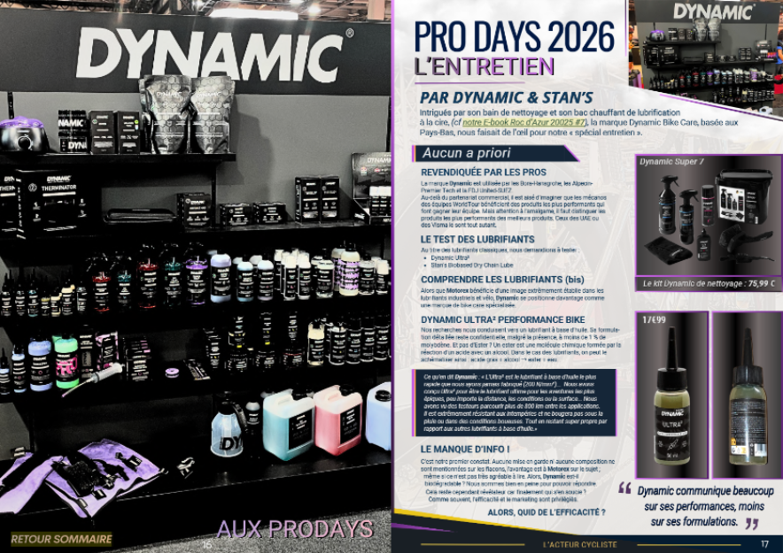 PRO DAYS 2026 DYNAMIC BIKE CARE